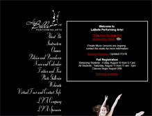 Tablet Screenshot of labelleperformingarts.com